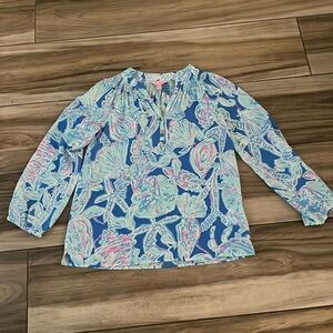 Lilly Pulitzer, 100% silk blouse
